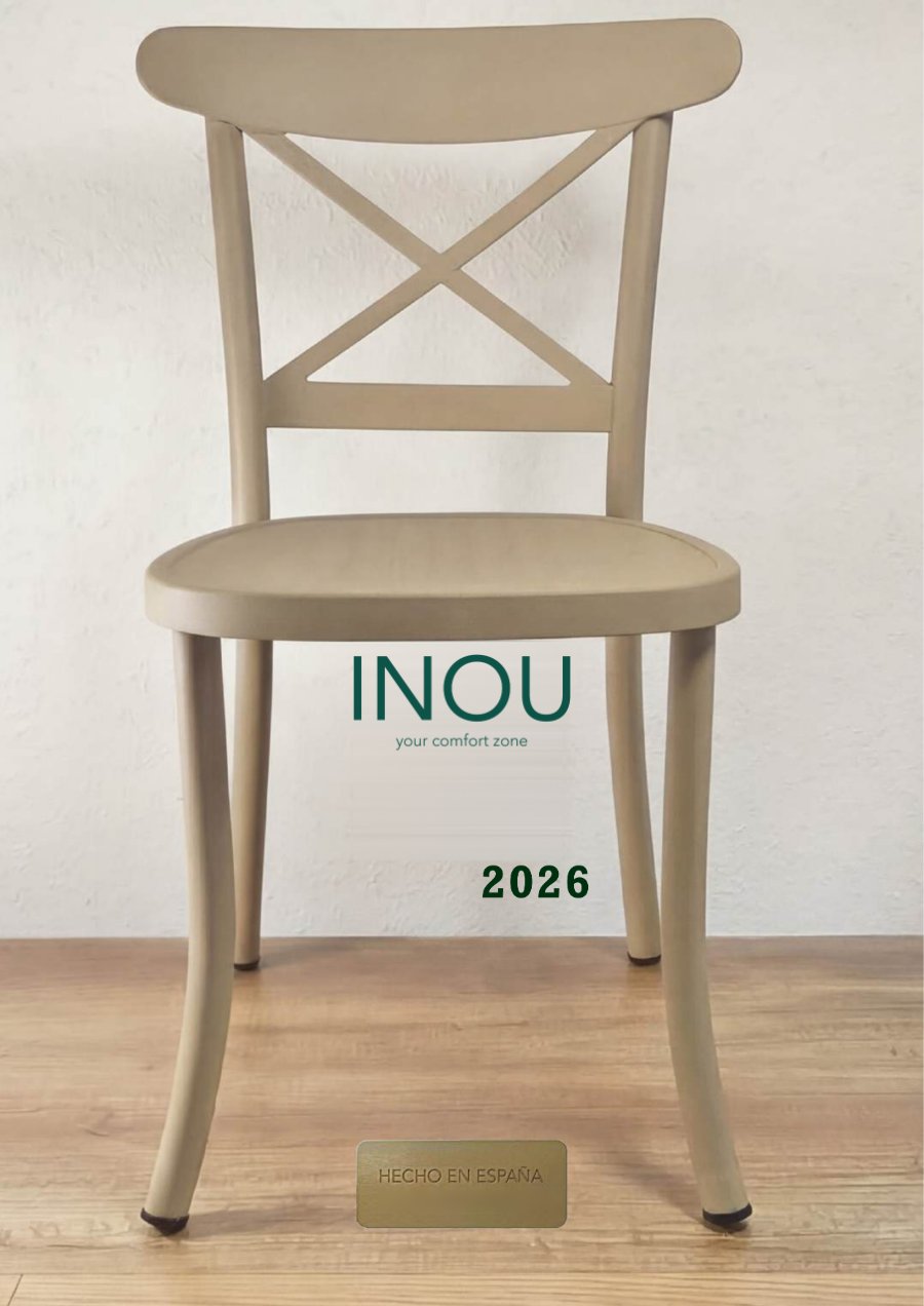 Portada del catálogo INOU Sillas y Mesas Aluminio Interior y Jardín